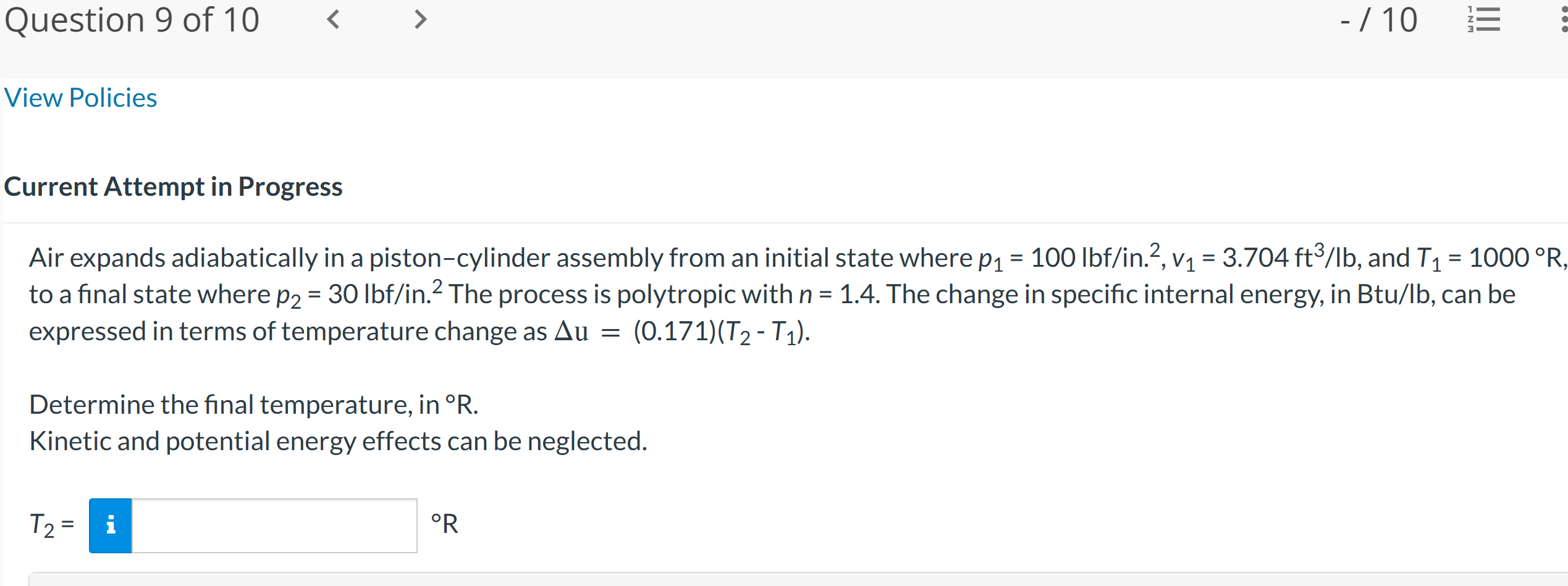 Solved Air expands adiabatically in a pistoncylinder