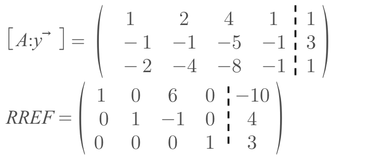 Solved (c) The following shows an augmented matrix [A:Y] and | Chegg.com