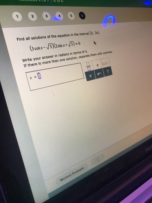 Solved 2 6 Find all solutions of the equation in the | Chegg.com