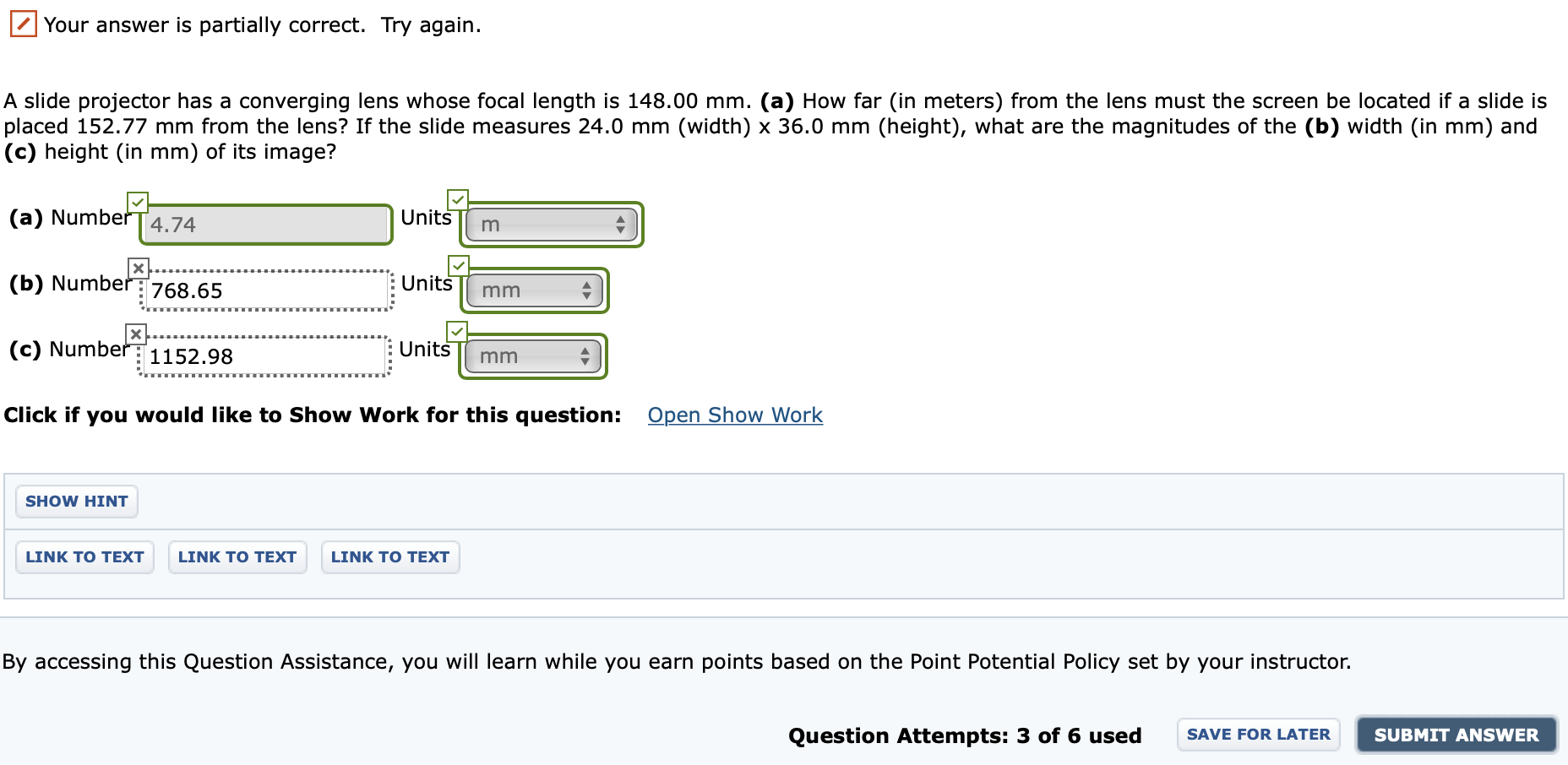 Solved A slide projector has a converging lens whose focal