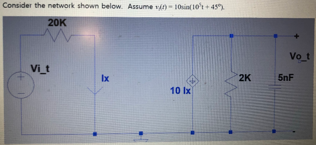 Solved Consider the network shown below. Assume v,(t) = | Chegg.com