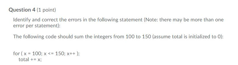 Solved Identify and correct the errors in the following | Chegg.com
