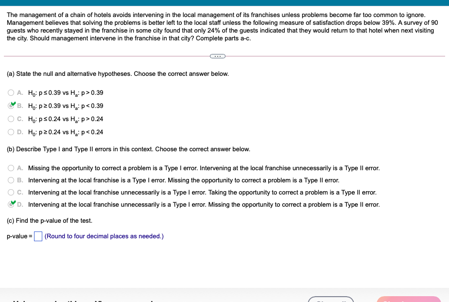 Solved The management of a chain of hotels avoids | Chegg.com