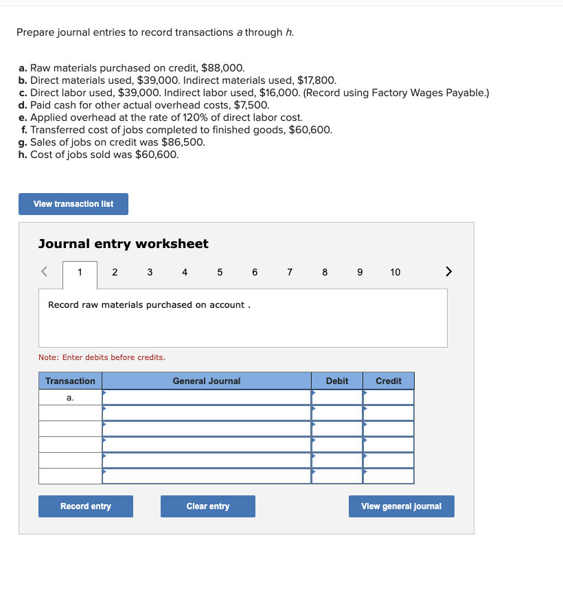 Solved Prepare journal entries to record transactions a