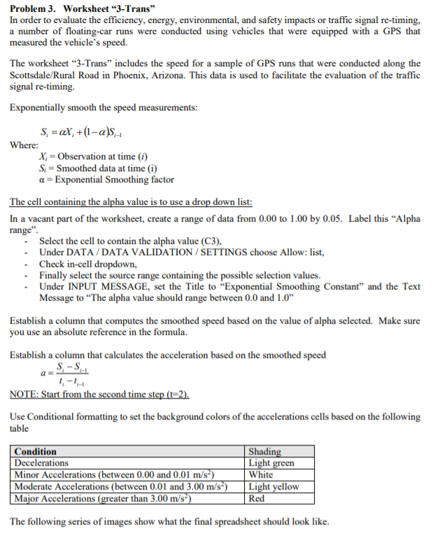 Problem 3 Worksheet 3 Trans In Order To Evaluate Chegg Com