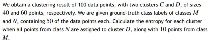 Solved We obtain a clustering result of 100 data points, | Chegg.com