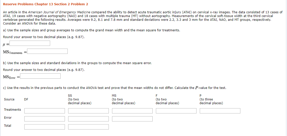 Solved Reserve Problems Chapter 13 Section 2 Problem 2 An | Chegg.com