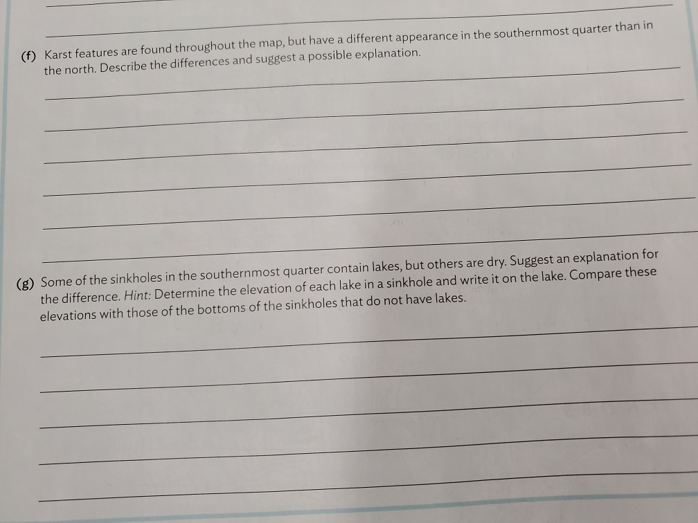 EXERCISE 14.3 Karst Topography Name: Section: Course: | Chegg.com
