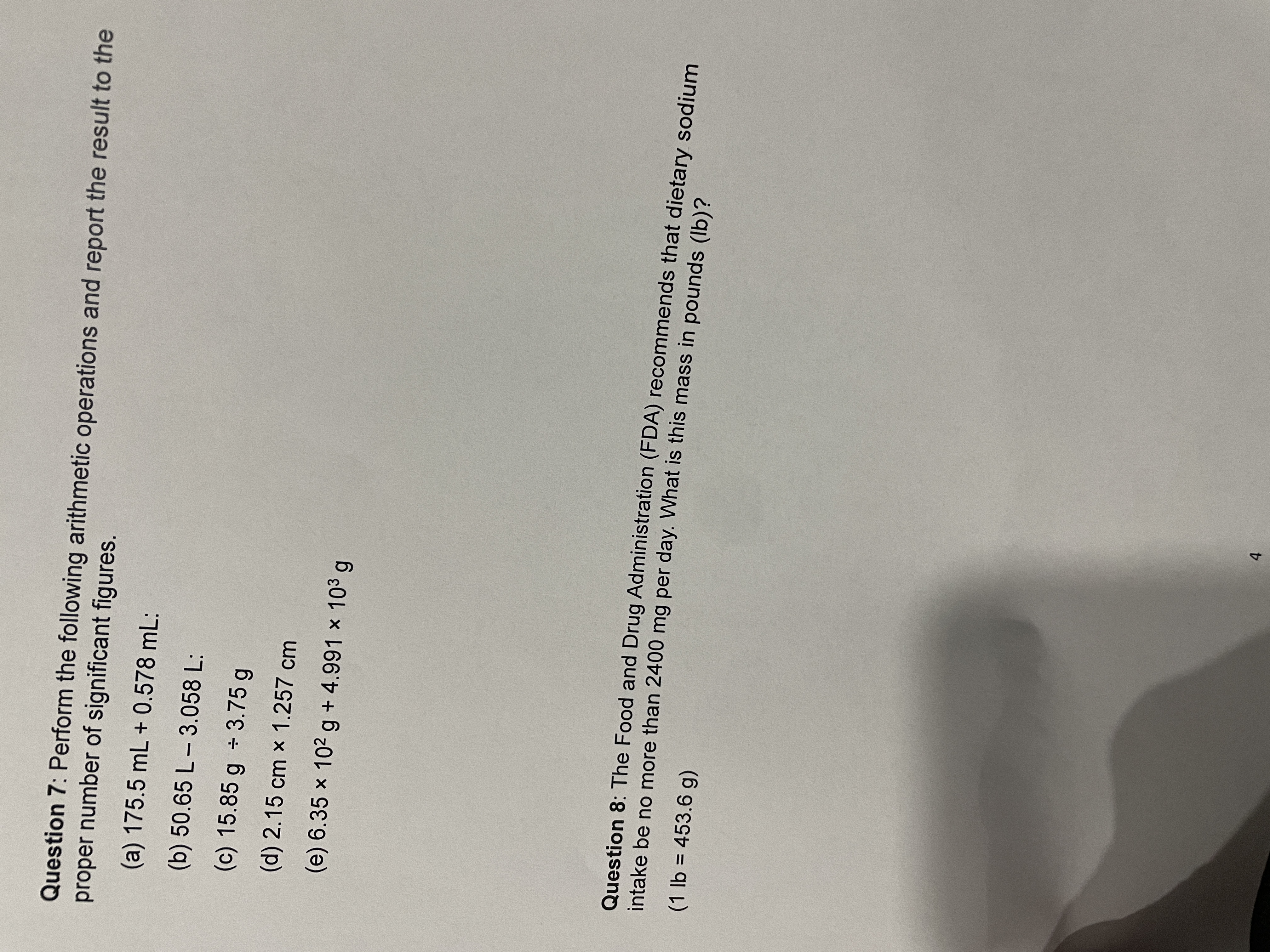 Solved perform the following arithmetic operations and | Chegg.com