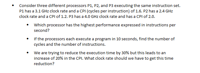 Solved - Consider Three Different Processors P1, P2, And P3 | Chegg.com