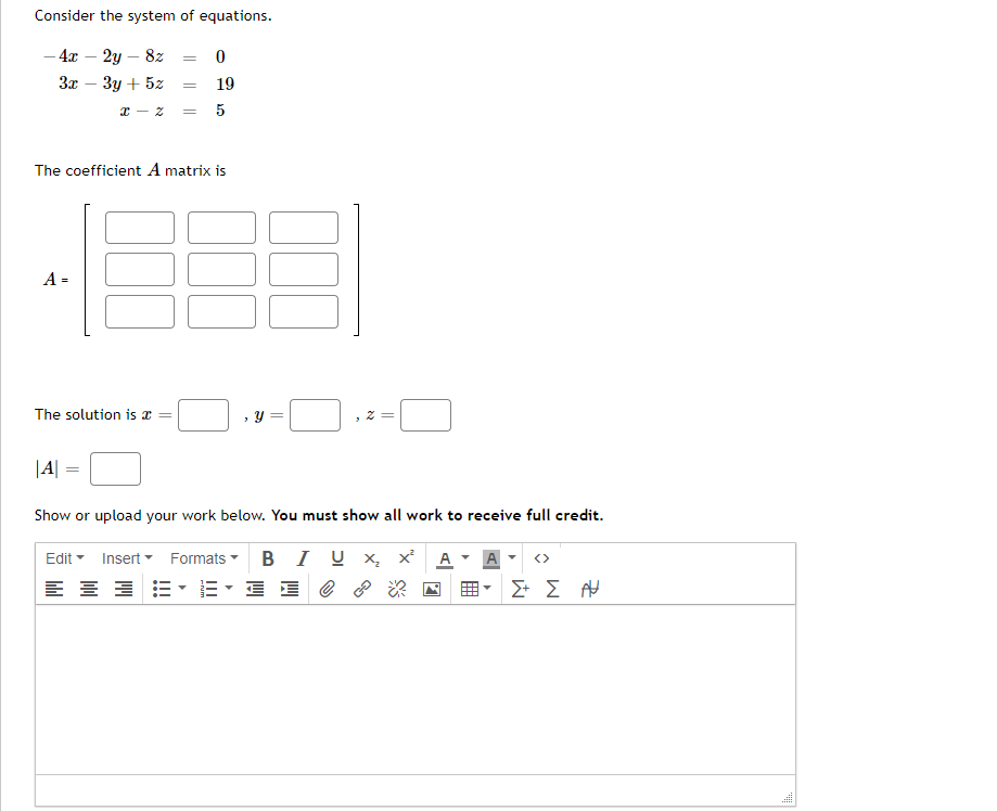 Solved Consider The System Of Equations. | Chegg.com