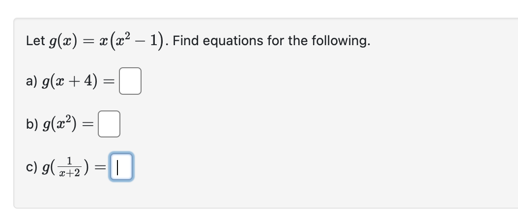 Solved Let G X X X2 1 ﻿find Equations For The