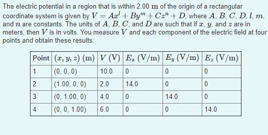 Solved 1. Use the data in the table to calculate A. 2. Use | Chegg.com