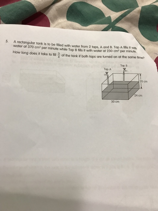 Solved A rectangular tank is to be filled with water from 2