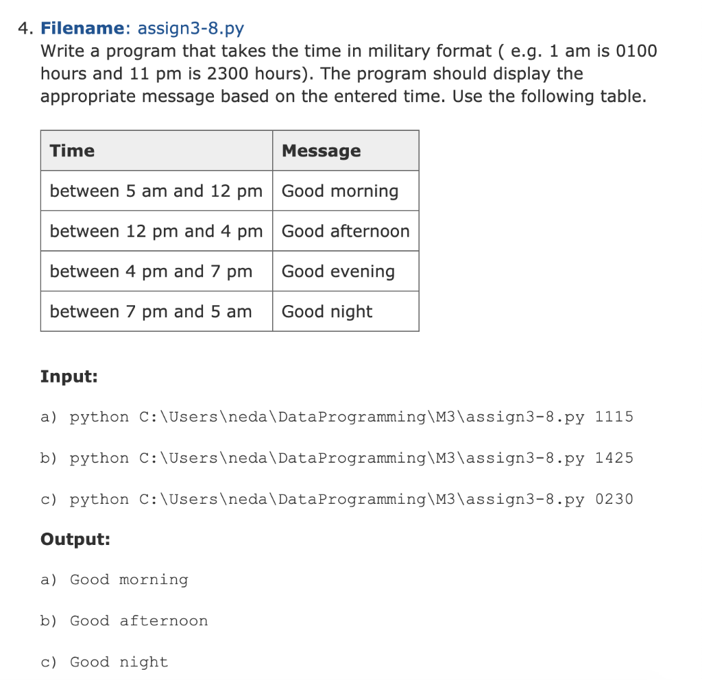 Solved 300. Filename: assign30-30.py Write a program that takes