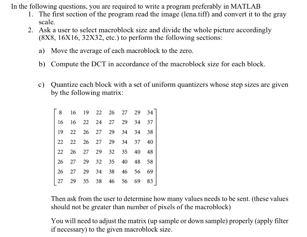 In the following questions, you are required to write | Chegg.com