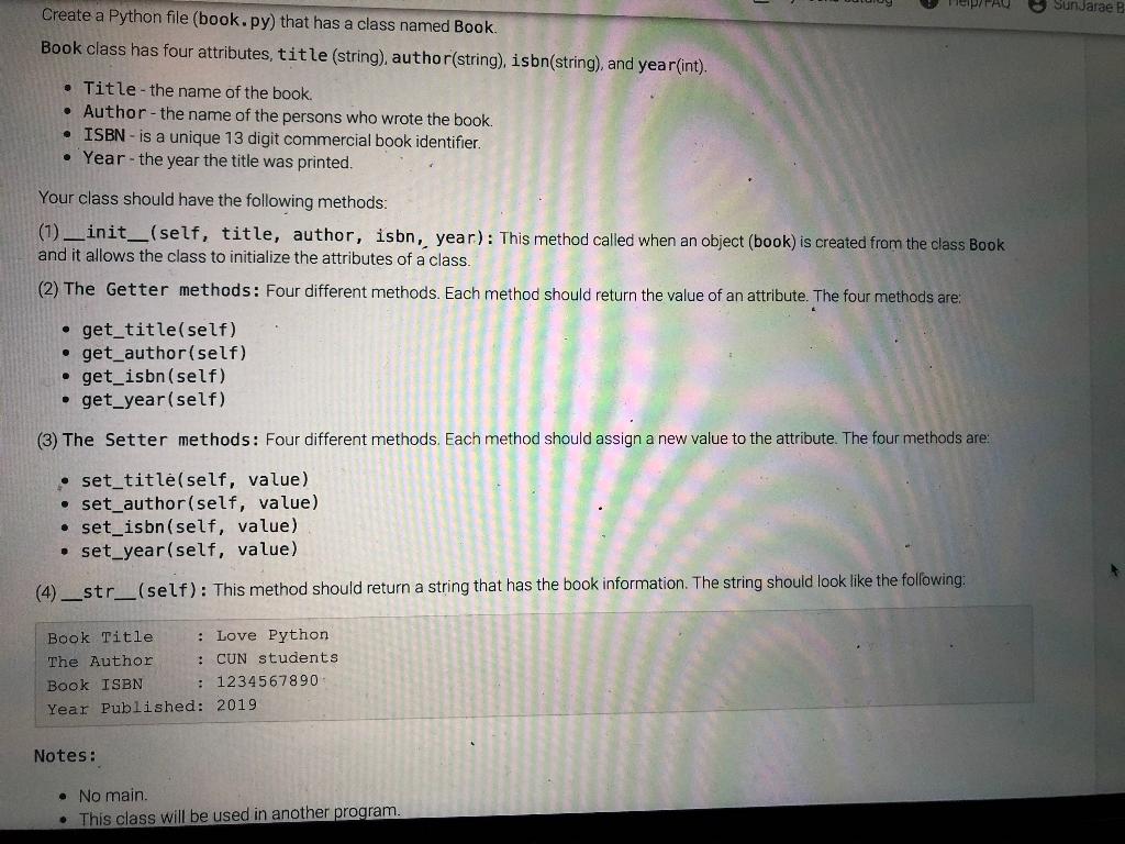 Solved The code has to be in python and the output has to | Chegg.com