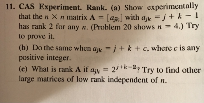 rank and jacobson experiment