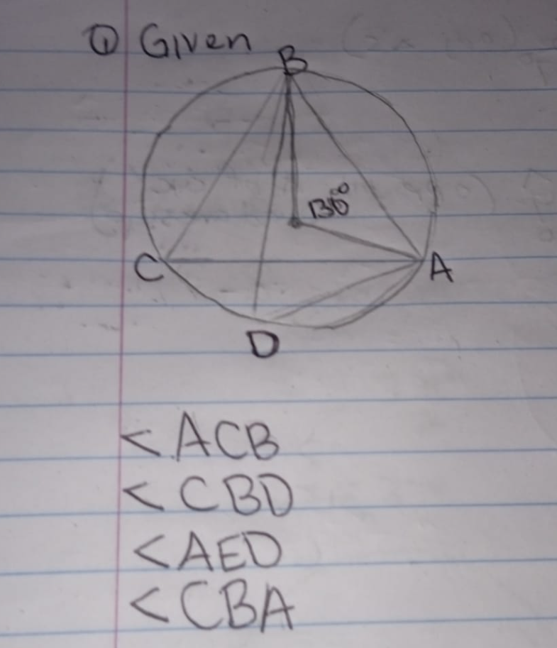 Solve for ∠ACB ∠CBD ∠CBA Using circle Theorem Solve | Chegg.com