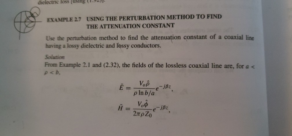 Solved 2.27 In Example 2.7, the attenuation of a coaxial | Chegg.com