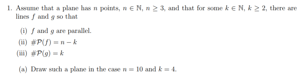1. Assume that a plane has n points, n∈N,n≥3, and | Chegg.com