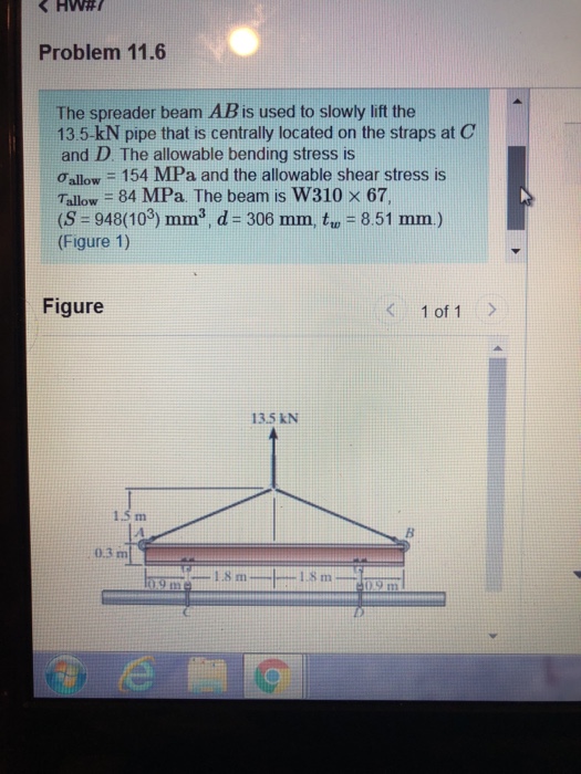 Solved Problem 11.6 The spreader beam AB is used to slowly