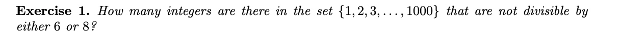 Solved Exercise 1. How many integers are there in the set | Chegg.com