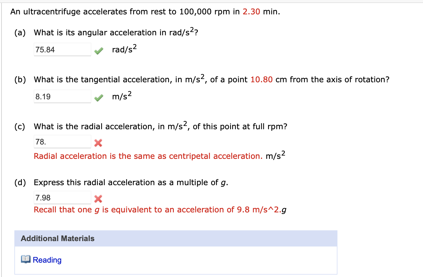 Solved An ultracentrifuge accelerates from rest to 100,000