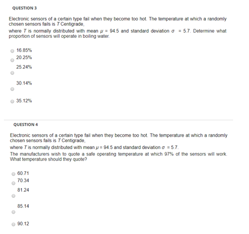 Solved QUESTION 3 Electronic sensors of a certain type fail | Chegg.com
