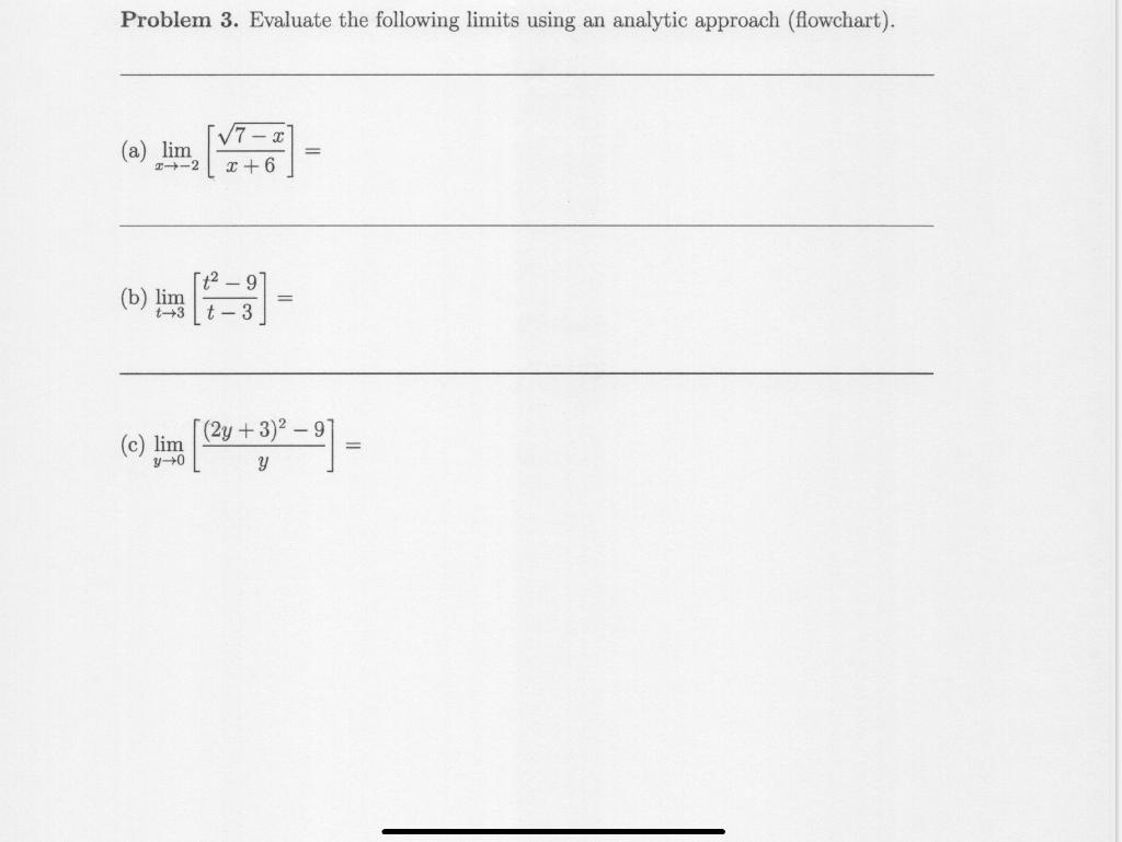 Solved Problem 2. Use a numerical approach (table) to | Chegg.com