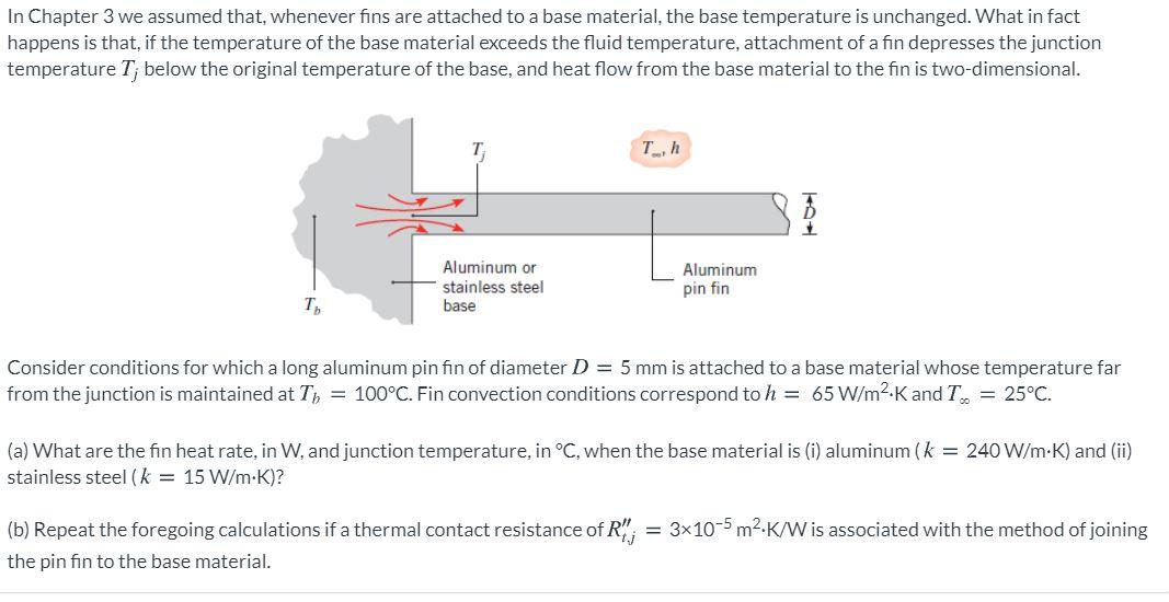 Solved In Chapter 3 we assumed that, whenever fins are | Chegg.com