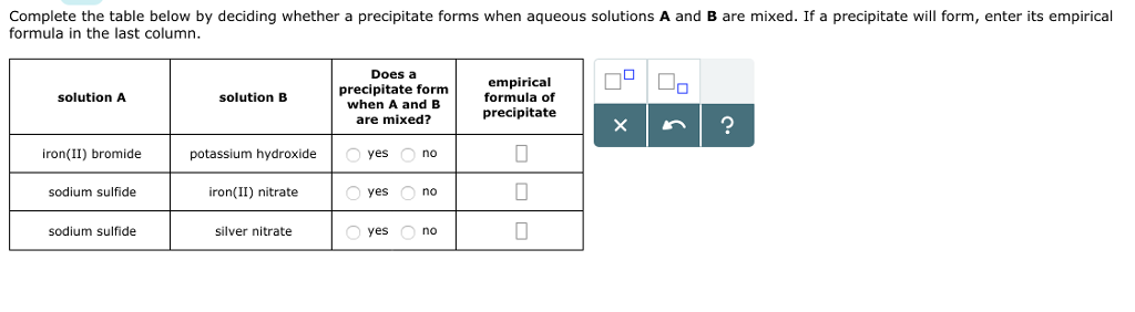 solution precipitate calculator