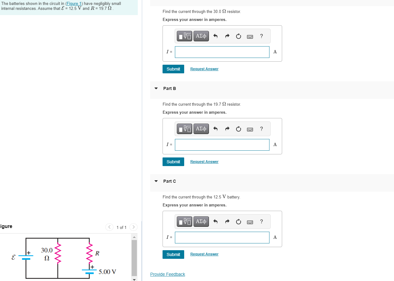 Solved The Batteries Shown In The Circuit In (Figure 1) Have | Chegg.com