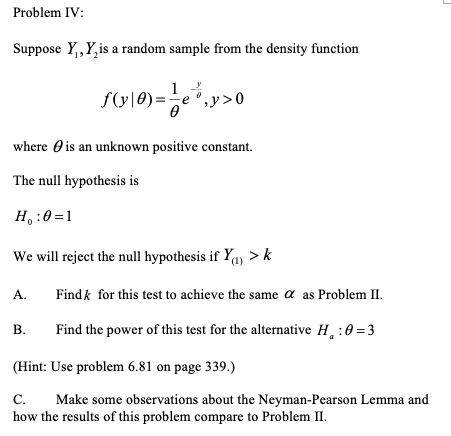Solved Answer Problem IV Please: Reference Material: The | Chegg.com