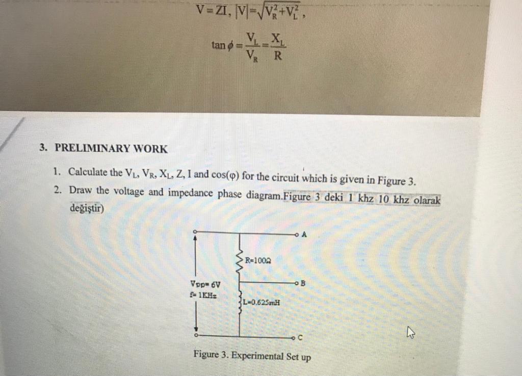 Solved V Zi V V V2 Tan O V X Ve R 3 Preliminary Work 1 Chegg Com