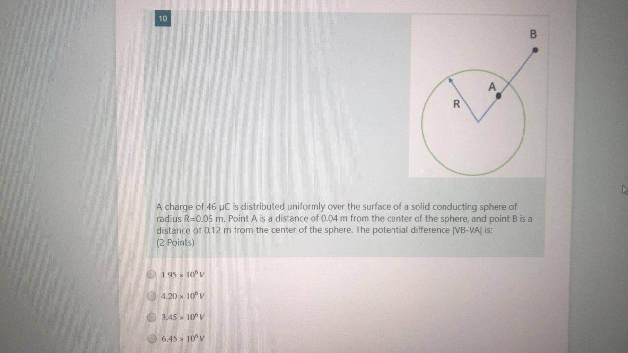 Solved 10 B А R A charge of 46 uc is distributed uniformly | Chegg.com