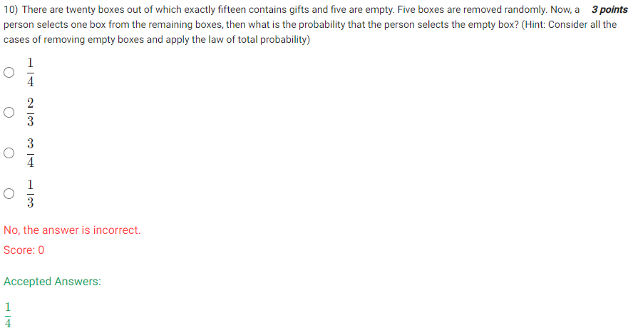 Solved 10) There are twenty boxes out of which exactly | Chegg.com