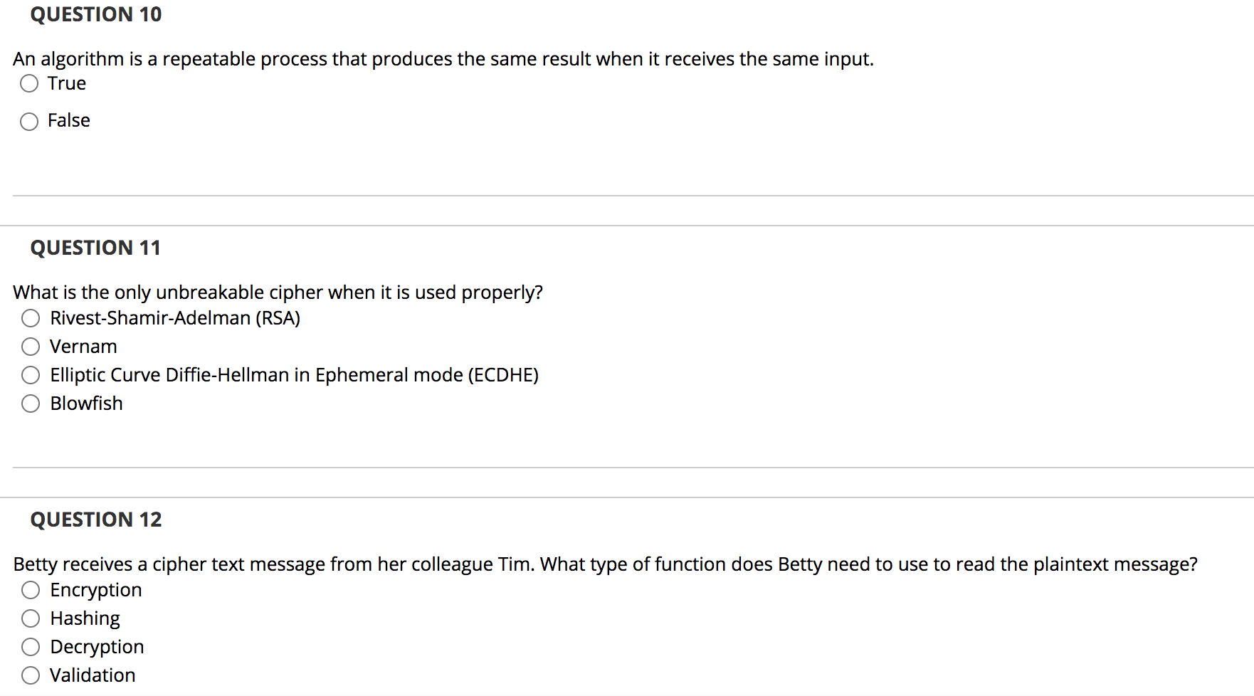Solved QUESTION 1 A person demonstrates anonymity when | Chegg.com