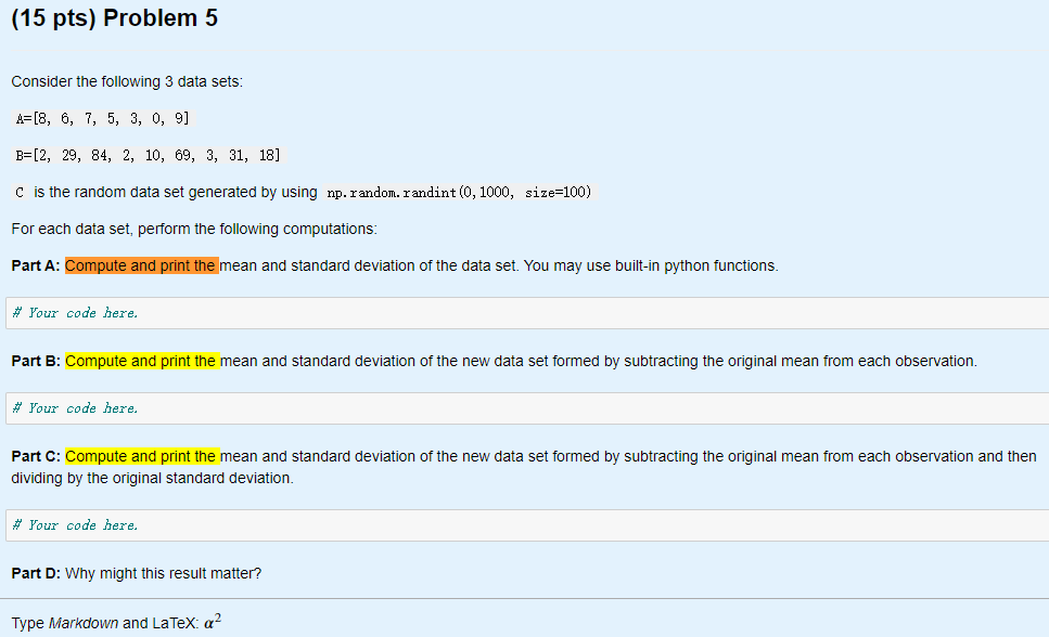 Solved (15 pts) Problem 5 Consider the following 3 data | Chegg.com