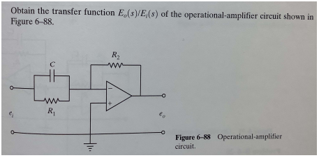 Solved Obtain the transfer function E.(S)TE(s) of the | Chegg.com