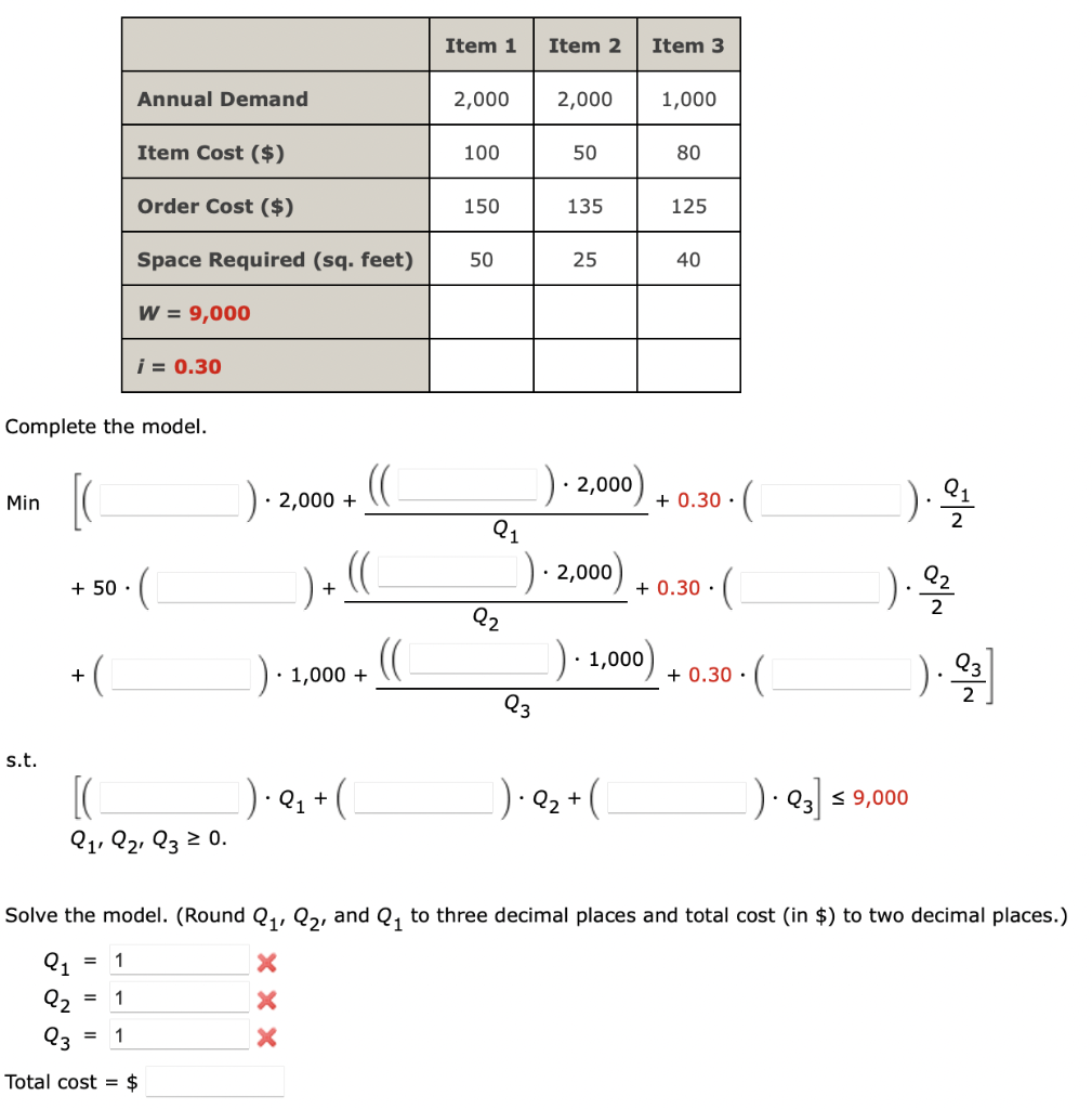 Solved The economic order quantity (EOQ) model is a | Chegg.com