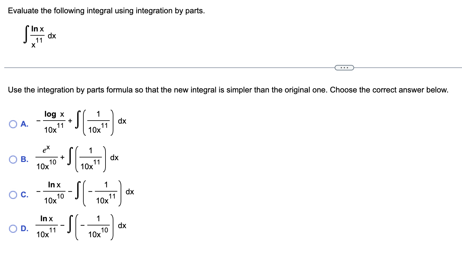 Solved Evaluate the following integral using integration by | Chegg.com
