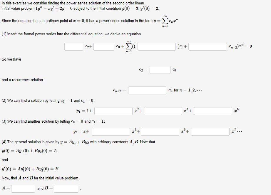 Solved In this exercise we consider finding the power series | Chegg.com