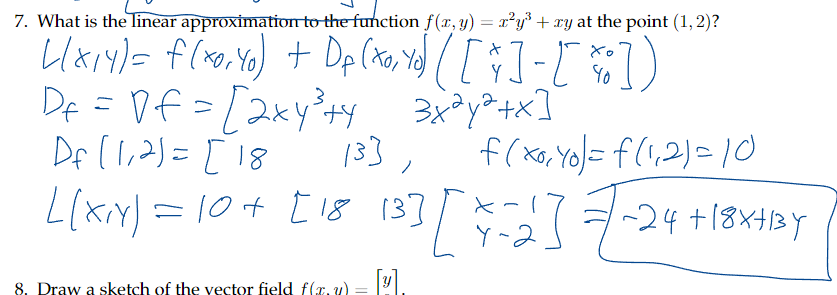 Solved 7. What is the linear approximation to the function | Chegg.com