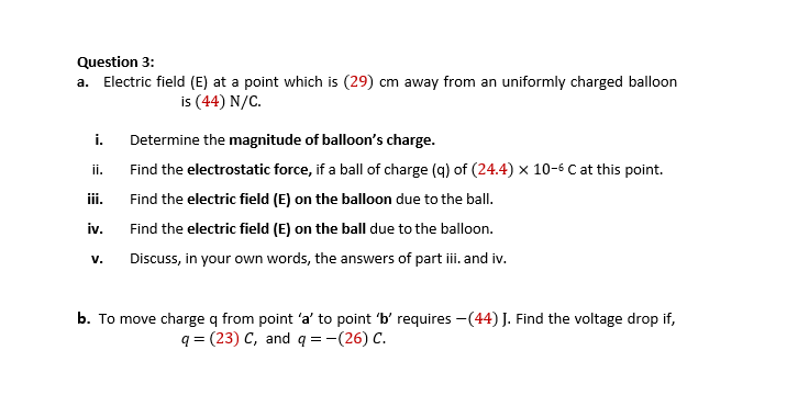 Question 3 A Electric Field E At A Point Which Is Chegg Com