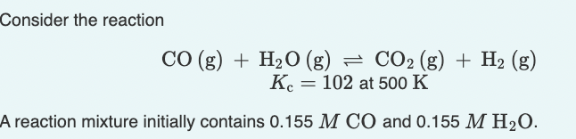 Solved For the following reaction, Kc=255 at 1000 K. | Chegg.com