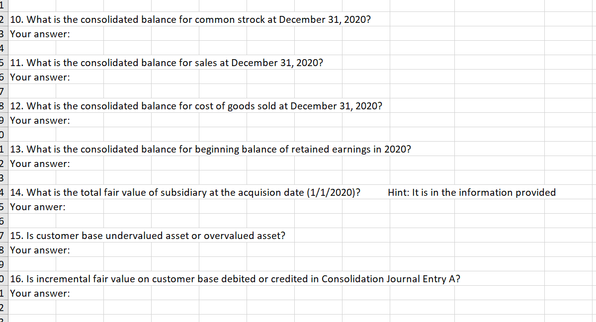 SOLVED ON JANUARY 1 2020 P COMPANY ACQUIRES 90 PERCENT OF intelligence overview