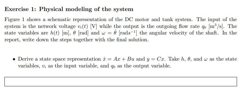 Solved Figure 1: Schematic representation of a DC motor and | Chegg.com