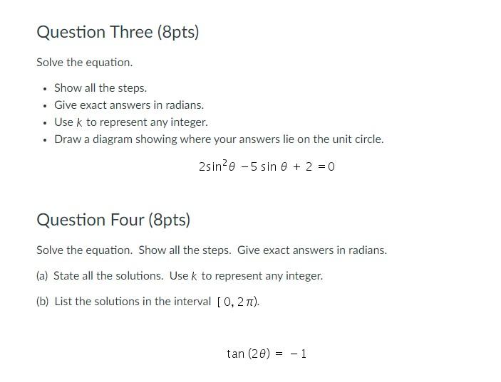 Solved Question One (8pts) Simplify the trigonometric | Chegg.com