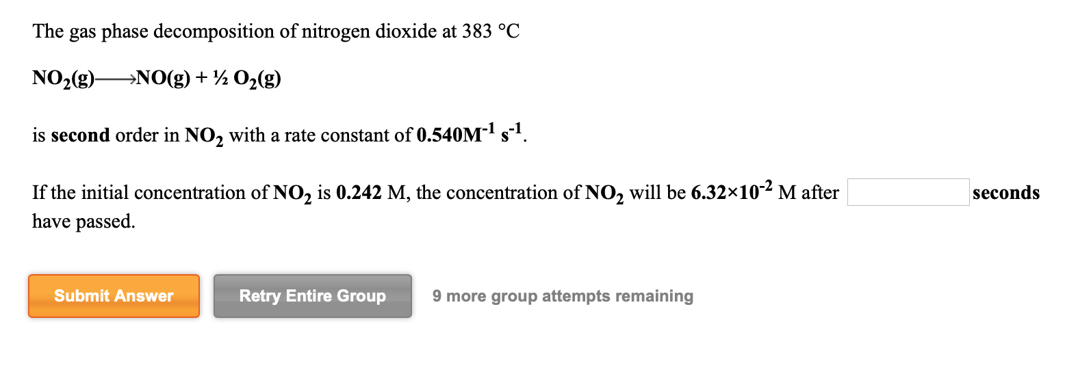 Solved The gas phase of nitrogen dioxide at